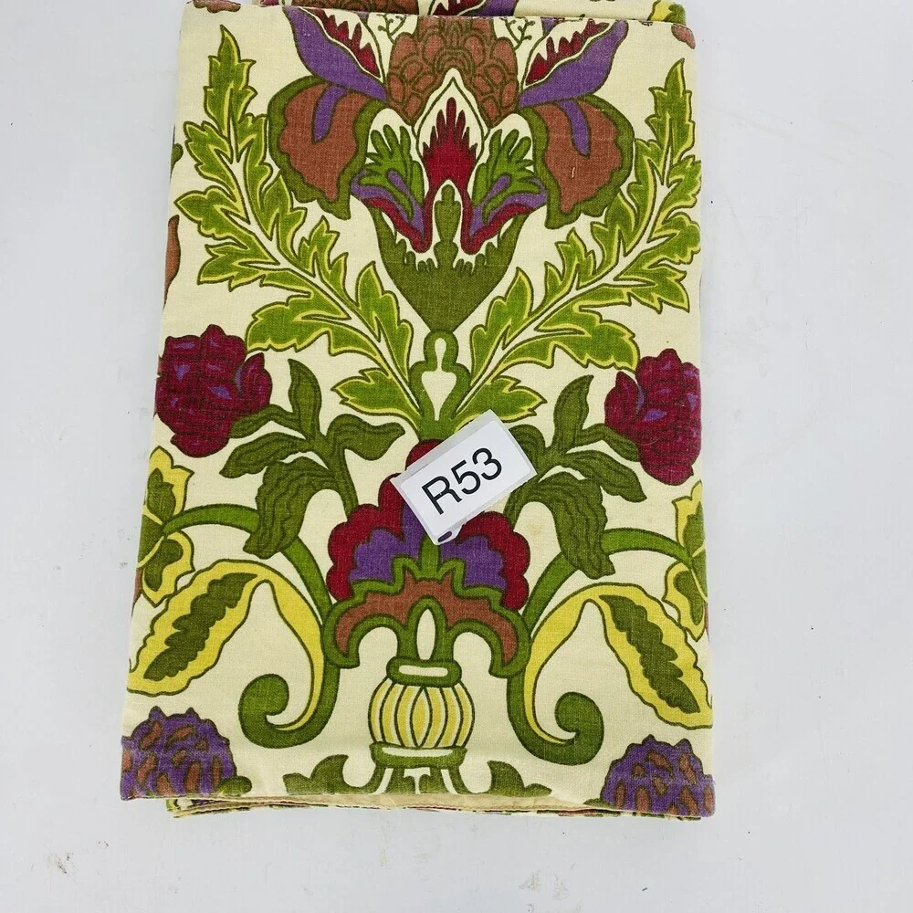 World Market Table Runner French Retro Acanthus Artichoke Floral 16x50